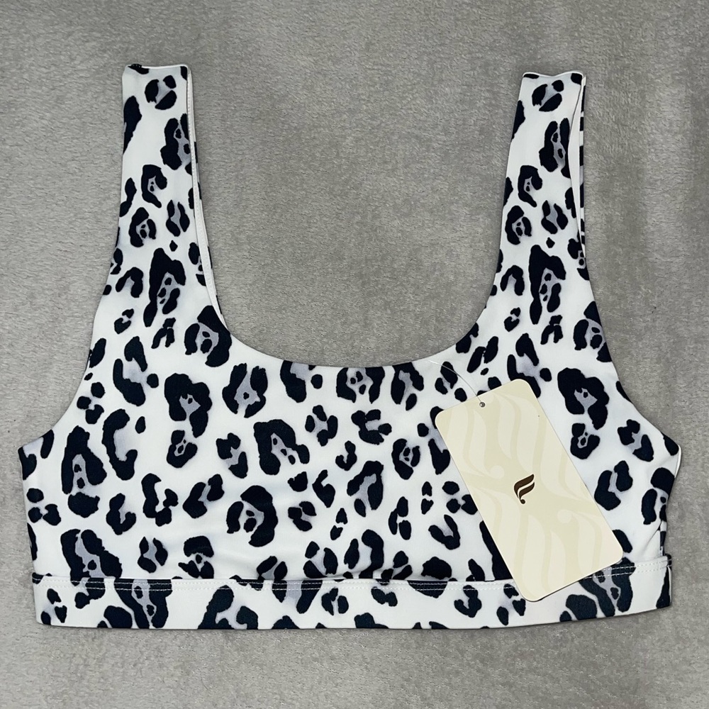 Leopard print sports bra